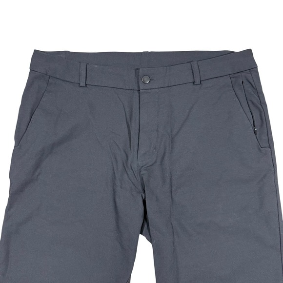 Lululemon Mens Commission‎ Slim Fit Dress Pants Trousers 36x32 Black Golf Slacks - Picture 2 of 14